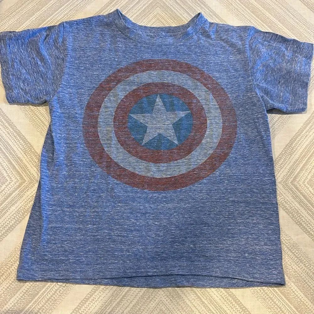 Marvel Boys Blue Captain America T-Shirt